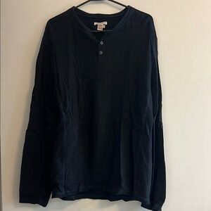 Men's Black Henley Shirt